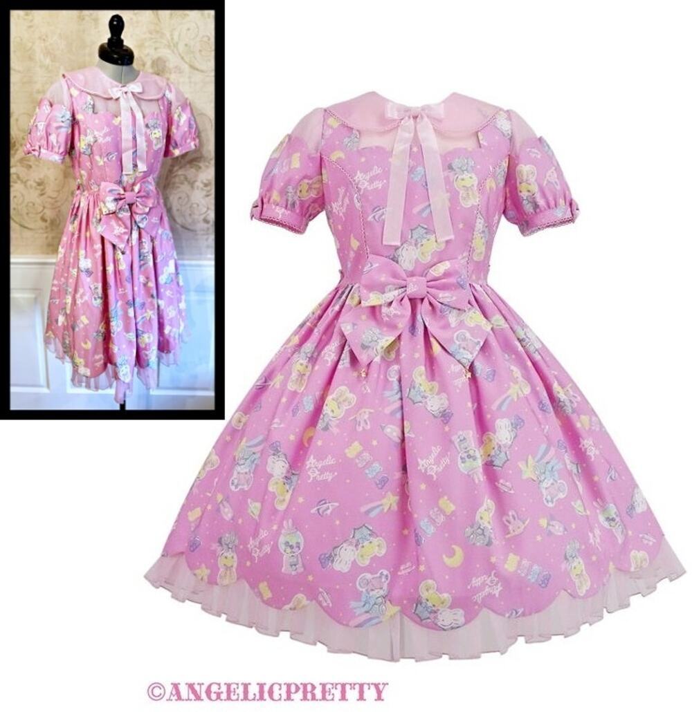 Angelic Pretty SPACE TOYS OP Dress Pink Sweet Lolita J Fashion Kawaii Japan